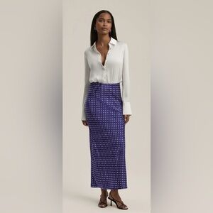Favorite Daughter Purple Polka Dot Pencil Skirt